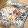 Momcozy Baby Play Mat for Floor, 50″x50″ Thickened Playpen Mat, Playmate for Baby Tummy Time, Waterproof & Non-Slip, Foldable Outdoor Mat with Carrying Handle, Forest World