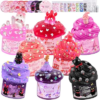 Halloween Slime Kit 8 Pcs, Cloud Butter Clear Slime, Halloween Party Favors
