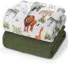 GLLQUEN BABY Muslin Swaddle Blankets,2-Pack Receiving Blankets for Newborn Boys and Girls,Baby Swaddle Blanket Unisex,Tropical Africa,Baby Essentials, Registry & Gift, 40 x 38 inches