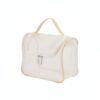 9.1 x 5.1 Inch Mesh Toiletry Bag, Breathable Polyester Cosmetic Pouch with Zipper for Travel Organization