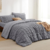 Bedsure 7-Piece Plaid Seersucker Bed in a Bag