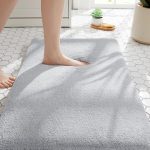 Minidear Light Gray Bathroom Rug