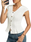 KATE KASIN Button Down Crop Tops