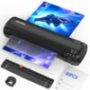 9 Inch Laminator Machine with Hot & Cold Modes, Portable Thermal Laminator A4 with ABS Jam Release, 30 Laminating Sheets, Paper Trimmer & Corner Rounder for Home Office School, Black