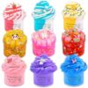 9 Pack Slime Kit, with 3Jelly Cube Crunchy and 3 Cloud and 3 Butter Slime for Girls & Boys, Soft Non-Sticky Clear Slime, Birthday Party Favor for Kids