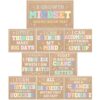 9PCS Growth Mindset Posters for Classroom Pastel Growth Mindset Inspirational Poster Banners Back to School Decor Motivational Bulletin Board Posters for School Classroom Office Home Teacher Supplies