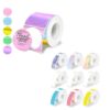 9 Rolls Colored D30 Label Tape, 1440 Pcs 12 x 40mm & M110 Thermal Labels 2 Inch Circle Holographic Sticker Printer Labels 1Roll Bundle