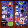 9 Sheet Halloween Window Clings for Kids, Ghost Skeleton Bat Stickers Decor