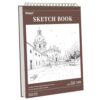 9" x 12" Hard Cover Sketch Book, Top Spiral Bound Sketch Pad, 100 Sheets 68lb/100gsm Drawing Paper, 1 Pack