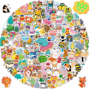 Qkilisy 300Pcs Aesthetic Water Bottle Stickers for Teens Adults