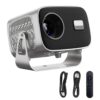 A10 Smart Android 13 Portable Mini Home Theater Projector with WiFi 6, 2+16, 200 Lumen, ABS, CE & FCC Certified, Remote, US Plug