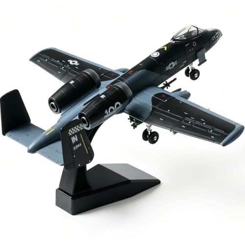 A10 Warthog Fighter Jet Model Plane Toy, 1/72 Thunderbolt II Plastic Military Airplane Building Kit 43 Pieces Snap-fit Assembly Aircraft Model with Stand STEM Military Aircraft Gift for Adults Boys