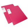 A3 Portfolio Binder Display Folder with 40 Clear Plastic Sleeves Pack of 2 Multicolor(Pink)