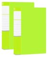 A4 40 Pocket Portfolio Display Folder Set Multicolor 2 pcs for School Office(Green)