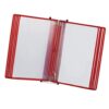 A4 Folder 10 Panels Desktop Wall Mount Reference System Poster Flip Book Display(Red)
