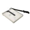 A4 Paper Cutter Professional Lever Cutter 47 cm Metal Cutter 32 x 25 x 3 cm Rotary Cutter Photo Cutter for School and Office White