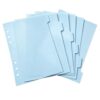 A5 6-Ring Binder Dividers with 6 Tabs, Lightweight Frosted Plastic Index Page Dividers, Tabbed Binder Separators for 6-Hole A5 Notebooks, Journals & Binders, Blue