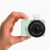 A5 Mini Kids Digital Camera with Selfie Lens, 1.55" Screen, 2.4×1.8×1.2 Inches, Photo Video, 16GB Card, Rechargeable Portable Camera with Lanyard, Surprise Gift for Kids (Mint Green Bear)