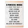 Aakmin 8 Powerful Words Poster Hanger Frame, Motivational Quotes Wall Art