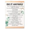 Aakmin Do It Anyway Poster Hanger Frame, Motivational Office Wall Art