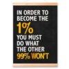 Aakmin In Order To Become The 1% Poster Hanger Frame, Motivational Wall Art