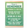 Aakmin Things To Remember Poster Hanger Frame, Positive Office Wall Art