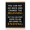 Aakmin You Can'T Go Back Poster Hanger Frame, Motivational Wall Art
