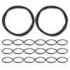 Abaodam 192pcs Black Polyester Loom Loops Refill Kit with Smooth Texture and Closed-Loop Design for DIY Weaving Projects and Potholder Making Supplies