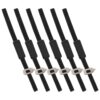 Abaodam 6pcs Pu Leather Elastic Bookmark Cord for Books and Bibles, Stretchable Closure Band that Holds Planner Closed, Black Journal Band for Readers and Professionals