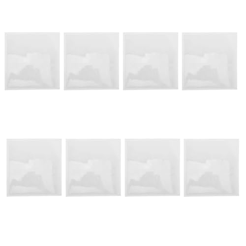 Abaodam 8pcs Adhesive Storage Pockets for Organizers and Journals, PVC Material Fingerprint-Resistant Smooth Surface, Top-Loading Flat Seal Design, for Classroom and School Organization