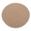 Abaodam Hand-Woven Round Rope Tatami Style Floor Sitting Cushion with Optimal Support and Shape Retention, Beige Japanese Seating Mat for Tea Rooms and Living Spaces, 11.8x2.3 Inch