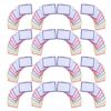 Abaodam Rectangular Stickers Write-on with Rounded Corners 160pcs Large Colored Packing Labels Removable and Smooth Edges for Moving and Organizing Boxes and Storage Bins