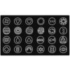 ABCarpet Abstract Classroom Rug for Kids, 7'6"x13'1" Black Classroom Carpet with Durable Nylon Surface & Non-Slip Backing, Circle Time Rug for Preschool, Daycare, Playroom, Learning & Reading Area