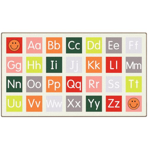 ABCarpet Alphabet Classroom Rug for Kids, 7'6"x13'1" Colorful ABC Classroom Carpet with Durable Nylon Surface & Non-Slip Backing, Circle Time Rug for Preschool, Daycare, Playroom, Reading Area