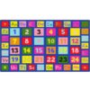 ABCarpet Number Classroom Rug for Kids, 7'6''x13'1'' Durable Nylon Classroom Seating Rug with Non-Slip Backing, School Carpet for Circle Time, Preschool, Daycare, Playroom, Learning & Reading Area