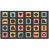 ABCarpet Shapes Classroom Rug for Kids, 7'6"x13'1" Colorful Shape Classroom Carpet with Durable Nylon Surface & Non-Slip Backing, Circle Time Rug for Preschool, Daycare, Playroom, Early Learning Area