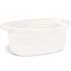 ABenkle Small Storage Basket, Mini Basket, Cute Tiny Cotton Rope Woven Basket, Shelf Basket, Boho Decorative Toy Storage Bin Gift Baskets, White