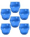 Abode Homewares Stacking Bubble 14 oz Durable Acrylic Tumbler Drinking Glasses, Shatter-Resistant and Dishwasher-Safe Indoor/Outdoor Drinkware for Water, Iced Tea, Cocktails - Cobalt Blue - Set of 6