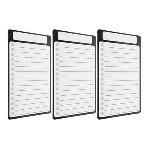 ABOOFAN 3pcs Magnetic Dry Erase Whiteboard for Fridge with Smooth Writing Experience and Erasable Reusable Pet Surface, for Refrigerator and Metal Surfaces, for Office Notes and School