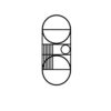 Abstract Geometric Mid Century Modern Metal Wall Art, Black Wrought Iron Style Wall Decor, Living Room Bedroom Decor, Above Bed Decor, Housewarming Gift (Black,24 inch)