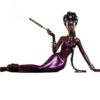 Abstract Meditation Female Aromatherapy Statue Incense Burner(Option C)