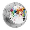 Abstract Paint Splashes Kitchen Timers Loud Alarm Magnetic Timer