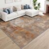 Abstract Stucco Wall Non-Slip 2x3 ft Area Rugs, Washable Low-Pile Carpet for Living Room, Distressed Vintage Home Decor Rugs for Game Room Classroom Bedroom Dining Office Entryway