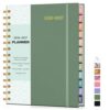 Academic Planner 2026-2027, Weekly and Monthly Calendar Planner from July 2026 - June 2027, 6.1" x 8.2" A5 Large Daily Agenda Book with Tabs, Flexible Cover, College School Organizer for Student Teacher,Green