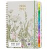 Academic Planner 2026-2027, Weekly and Monthly Calendar Planner July 2026 - June 2027, Floral Hardcover Planner with Tabs, A5 (6.3" x 8.5") Student Teacher Agenda Book, School & Office Supplies (Garden Flowers)