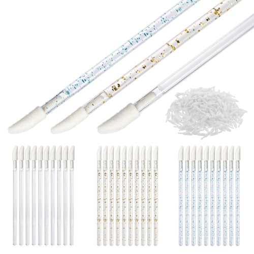 AccGin Piercing Aftercare Swabs – 30 Lint-Free Microfiber Swabs with 50 Replaceable Sponge Heads, Gentle Cleaning & Bump Care for Ear, Nose, Belly Button Piercings, Faster Healing