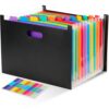 Accordion File Organizer, Letter A4 Size Expanding File Folder High Capacity Expanding File Folder, Letter/A4 Size Essentials for School, Home, and Office