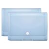 Accordion Folders 2 Pack A4 13 Pocket Buckle Closure Multicolor(Blu)