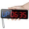Acedeck Portable Gym Timer Clock: Fitness Digital Clock with Strong Magnet - Remote Control for Fitness Enthusiasts - Powerful Battery for Home Gym Garage Boxing Black