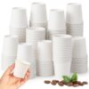 Acellegic 100 Pack 4oz Mini Coffee Cups Disposable Paper Cups Hot or Cold Beverage Cup Mouthwash Cup Drinking for Coffee Water Tea Juice Espresso for Home Office Party Picnic (White)